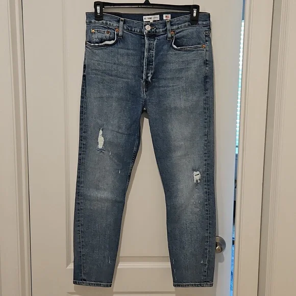 Re/Done High Rise Blue Jeans Size 31 - Picture 1 of 5